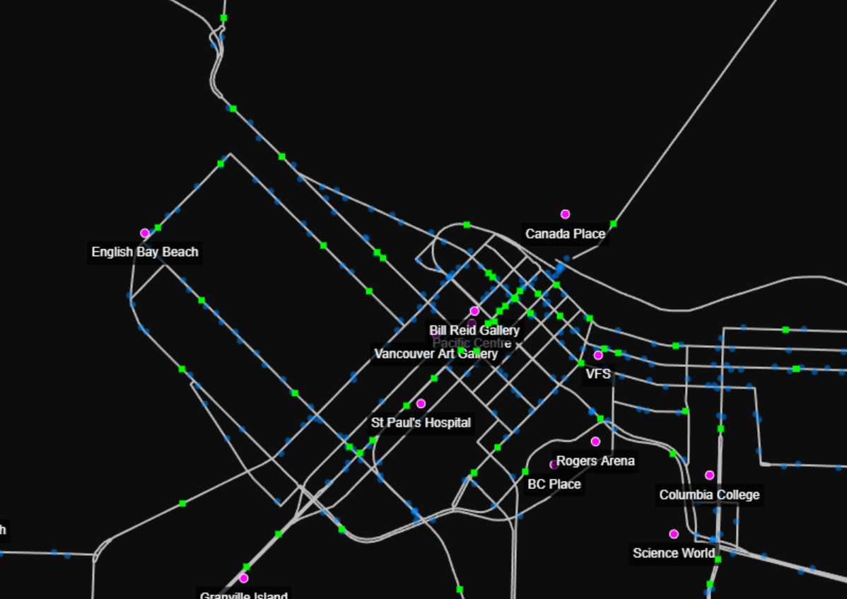 Realtime vehicle positions